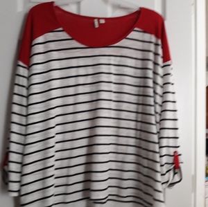 Women's Plus Striped Tee 26W/28W